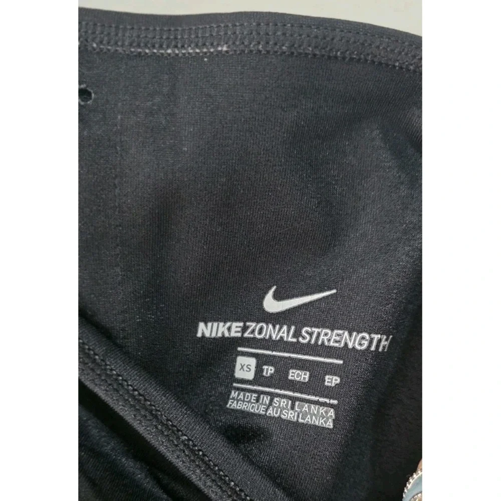 Nike Zonal Strength Sculpt Power Lux High‎ Rise Leggings Black Gray Sz XS Womans